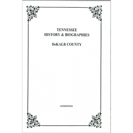 DeKalb County, Tennessee History and Biographies