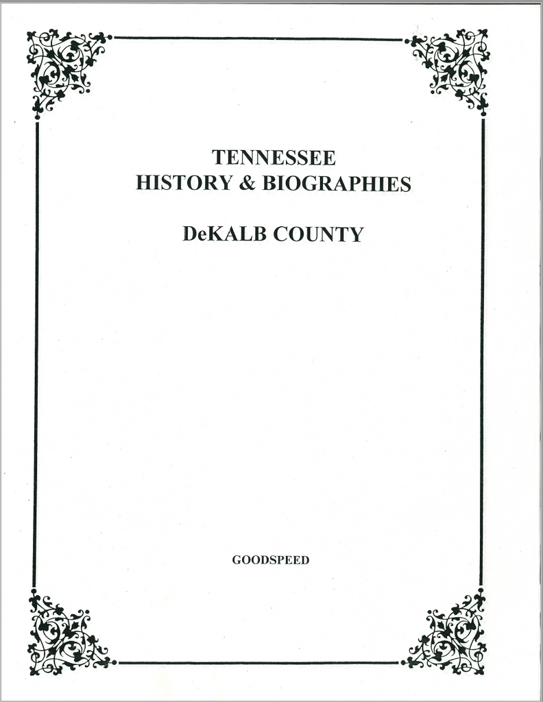 DeKalb County, Tennessee History and Biographies