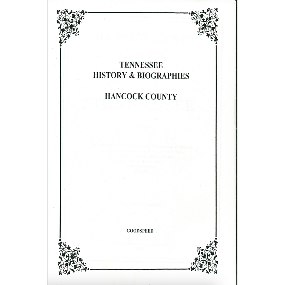 Hancock County, Tennessee History and Biographies