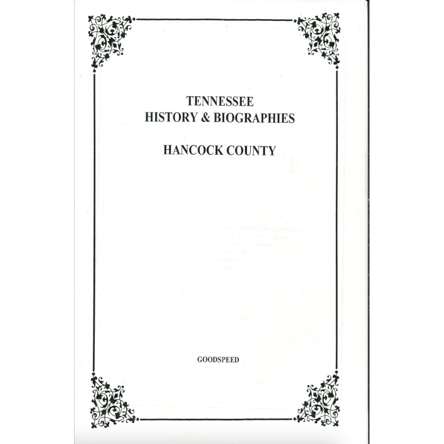 Hancock County, Tennessee History and Biographies