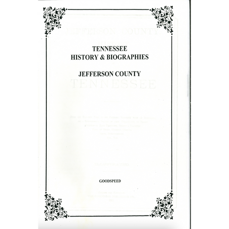 Jefferson County, Tennessee History and Biographies