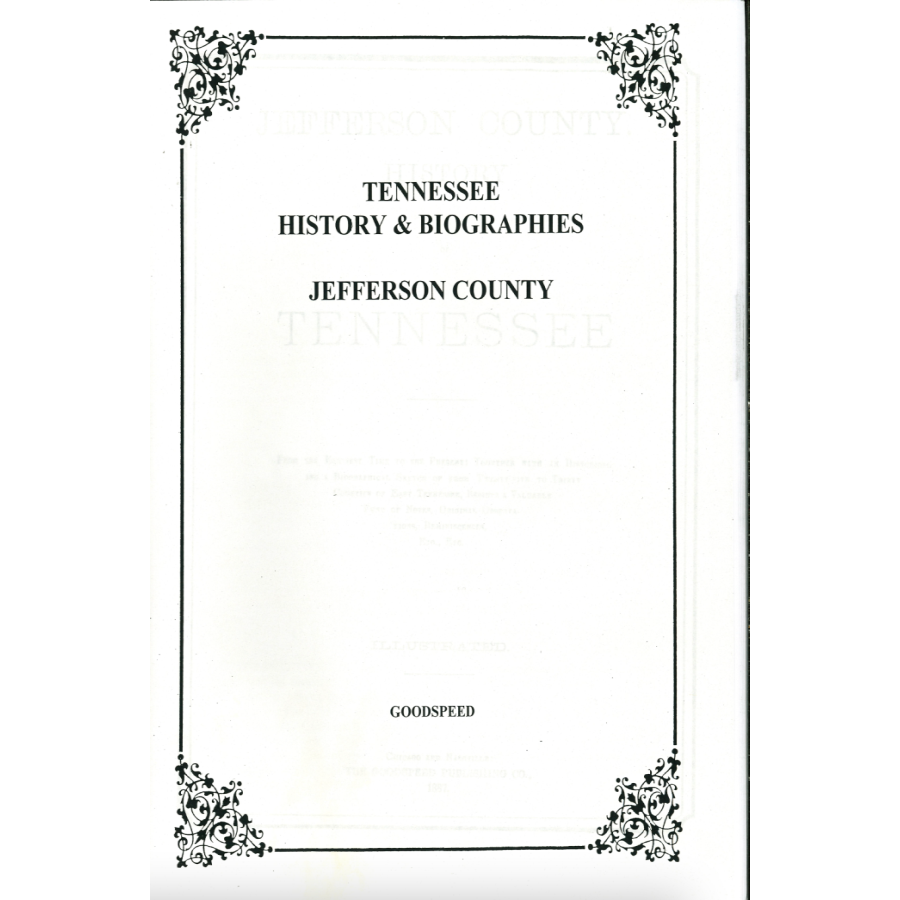 Jefferson County, Tennessee History and Biographies