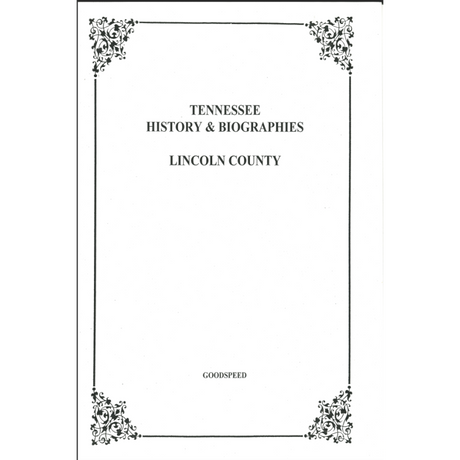 Lincoln County, Tennessee History and Biographies