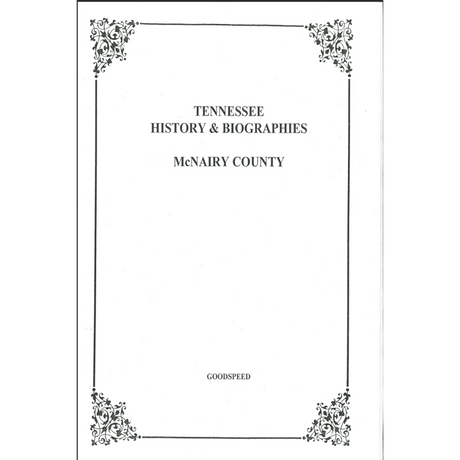 McNairy County, Tennessee History and Biographies