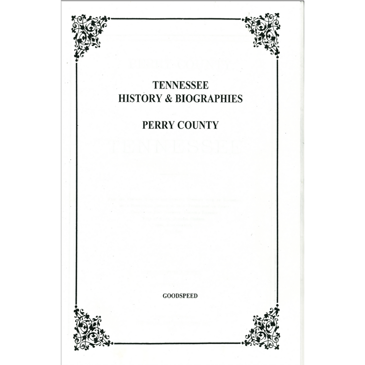 Perry County, Tennessee History and Biographies