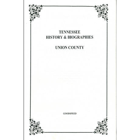 Union County, Tennessee History and Biographies