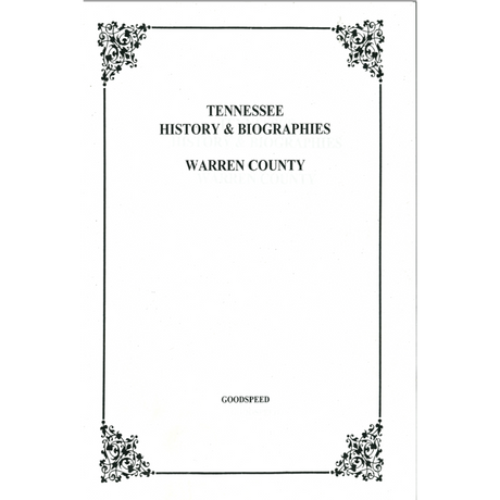 Warren County, Tennessee History and Biographies