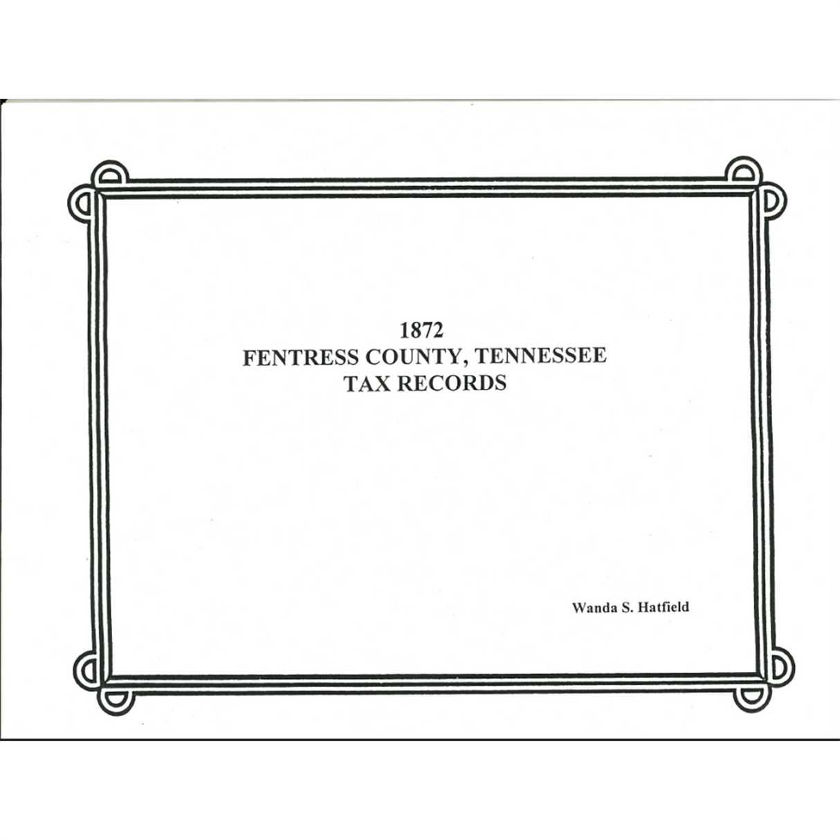 1872 Fentress County, Tennessee Tax List
