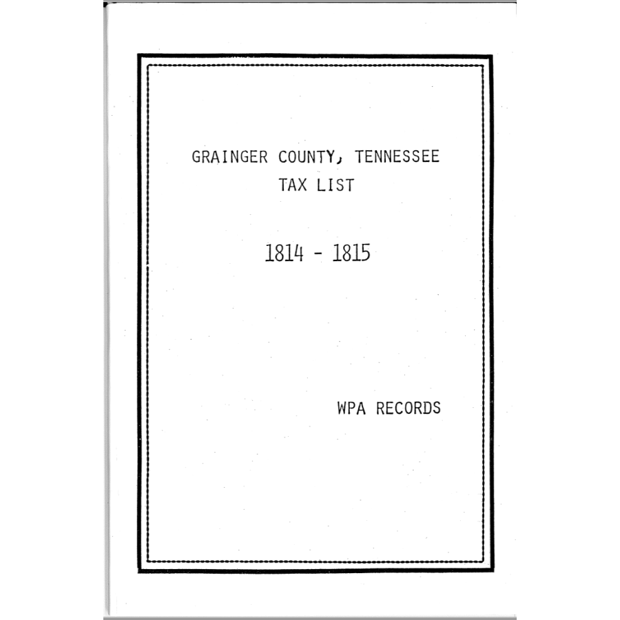 Grainger County, Tennessee Tax List 1814-1815