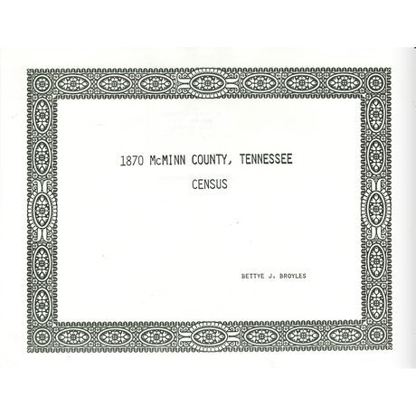 1870 McMinn County, Tennessee Census