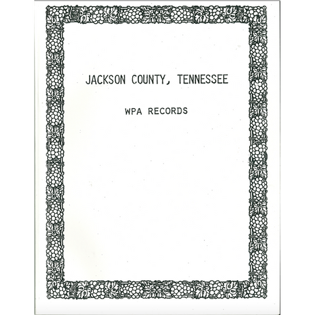 Jackson County, Tennessee WPA Records
