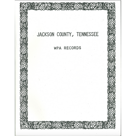 Jackson County, Tennessee WPA Records