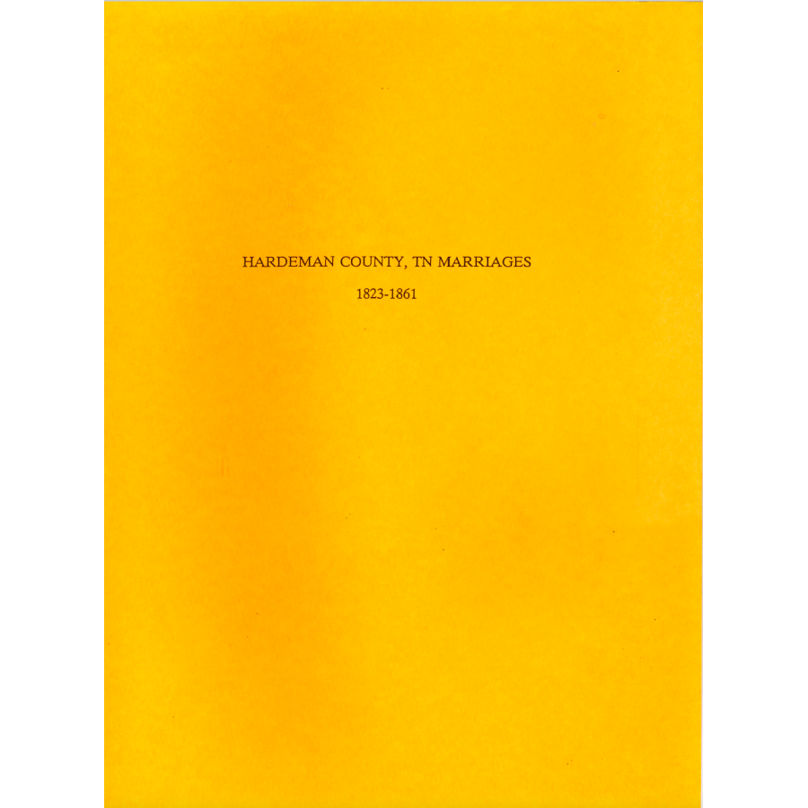 Hardeman County, Tennessee Marriages, 1823-1861
