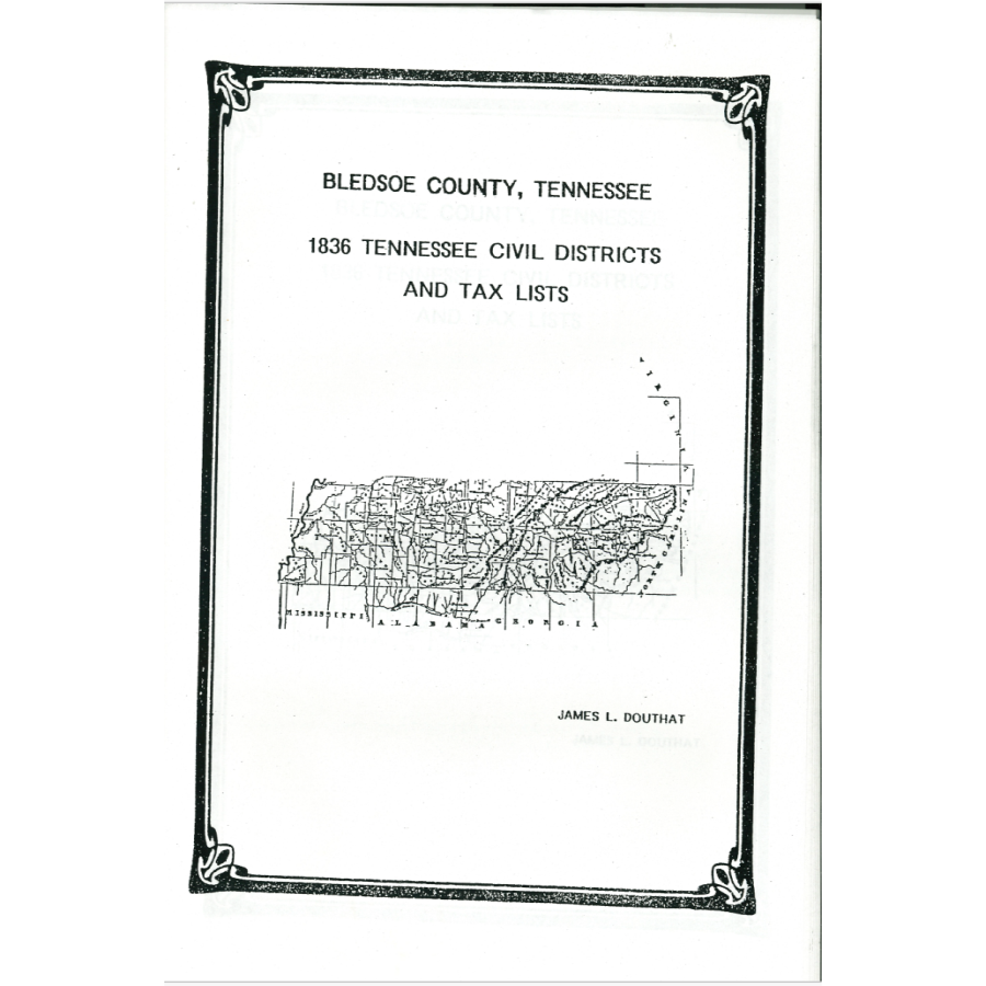 1836 Bledsoe County, Tennessee Civil Districts and Tax Lists