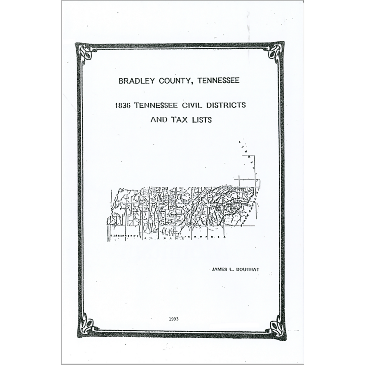 1836 Bradley County, Tennessee Civil Districts and Tax Lists