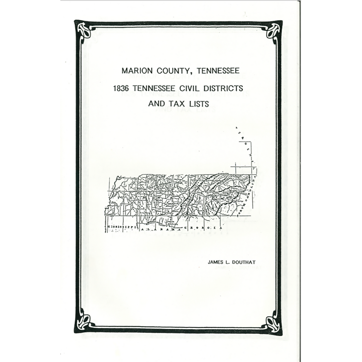 1836 Marion County, Tennessee Civil Districts and Tax Lists