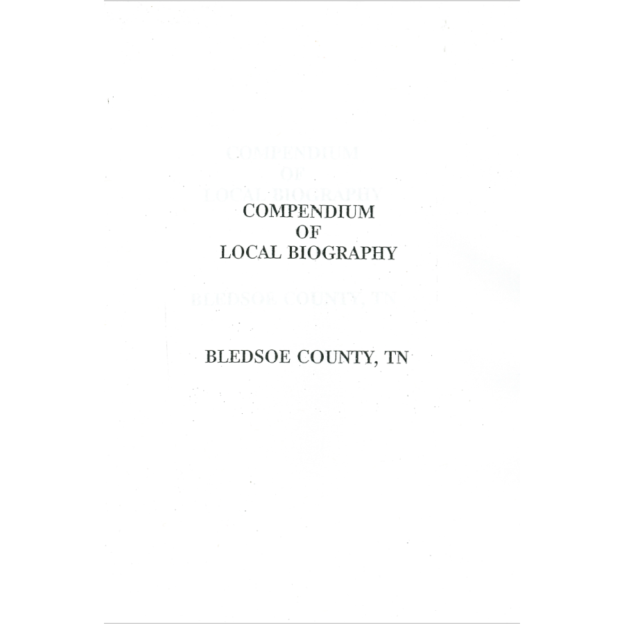 Bledsoe County, Tennessee History and Biographies