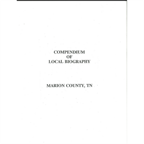 Compendium of Local Biography: Marion County, Tennessee