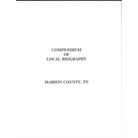 Compendium of Local Biography: Marion County, Tennessee