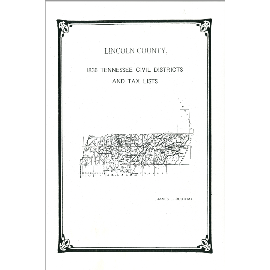 1836 Lincoln County, Tennessee Civil Districts And Tax Lists