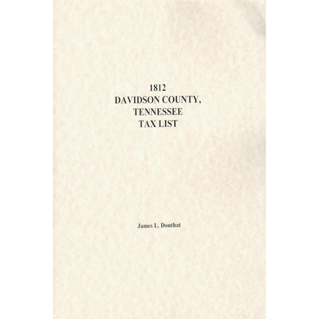 1812 Davidson County Tennessee Tax List