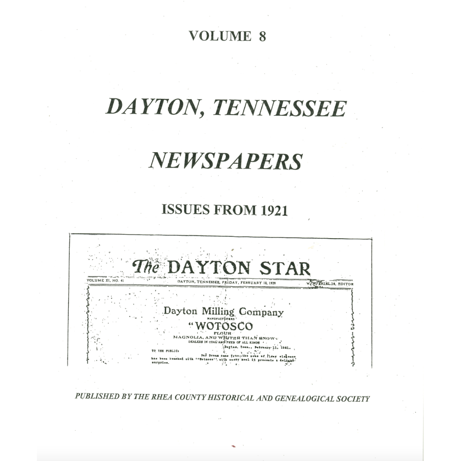 Newspapers of Rhea County, Tennessee, Dayton, 1921