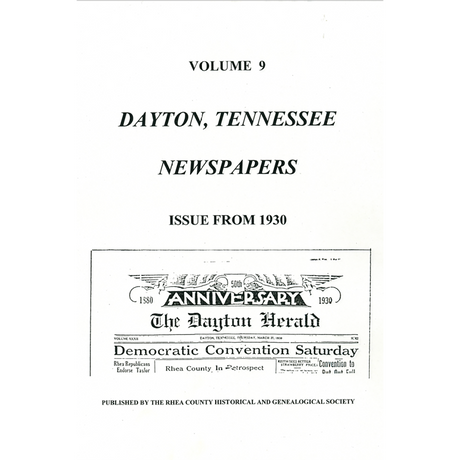 Dayton, Tennessee Newspapers. Volume 9, 1930