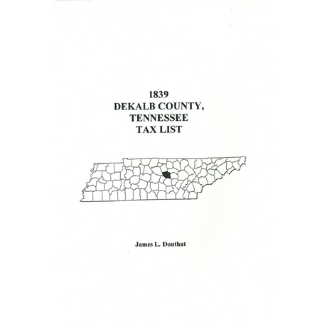 1839 DeKalb County, Tennessee Tax List
