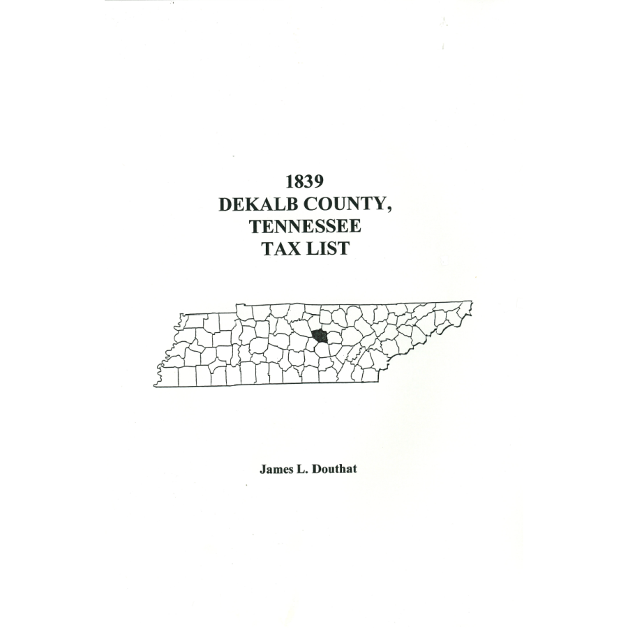 1839 DeKalb County, Tennessee Tax List