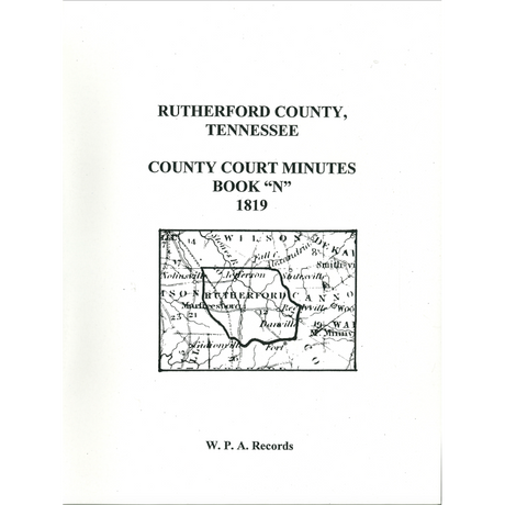 Rutherford County, Tennessee County Court Minutes, Book N, 1819
