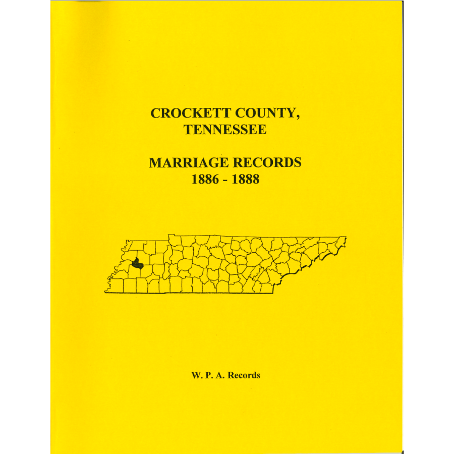 Crockett County, Tennessee Marriage Records, 1886-1888
