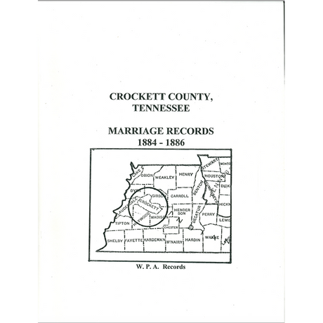 Crockett County, Tennessee Marriage Records, 1884-1886