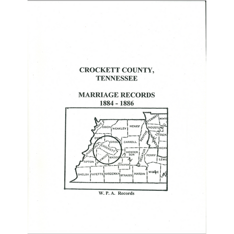 Crockett County, Tennessee Marriage Records, 1884-1886