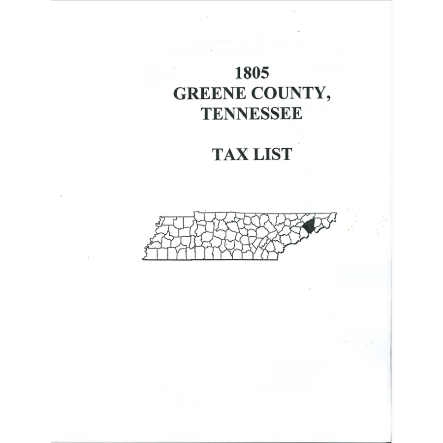 1805 Greene County, Tennessee Tax List