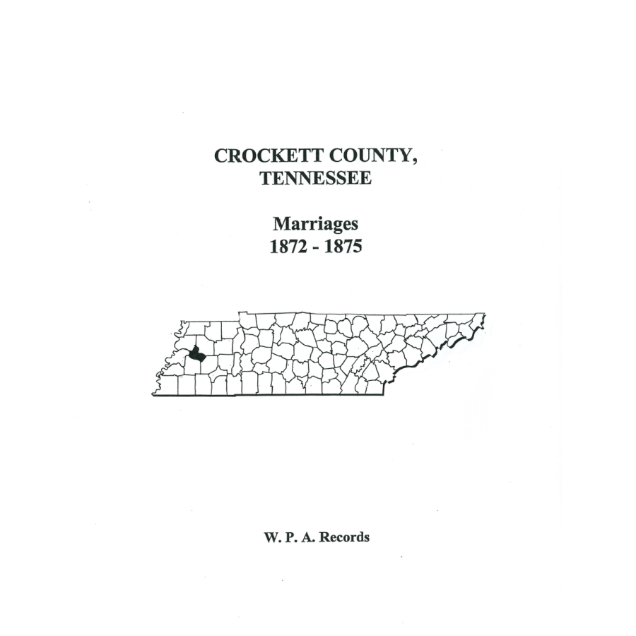 Crockett County, Tennessee Marriage Records, 1872-1875