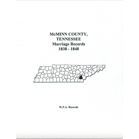 McMinn County, Tennessee Marriage Records, 1838-1848