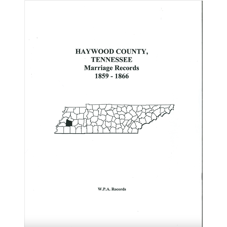 Haywood County, Tennessee Marriage Records, 1859-1866