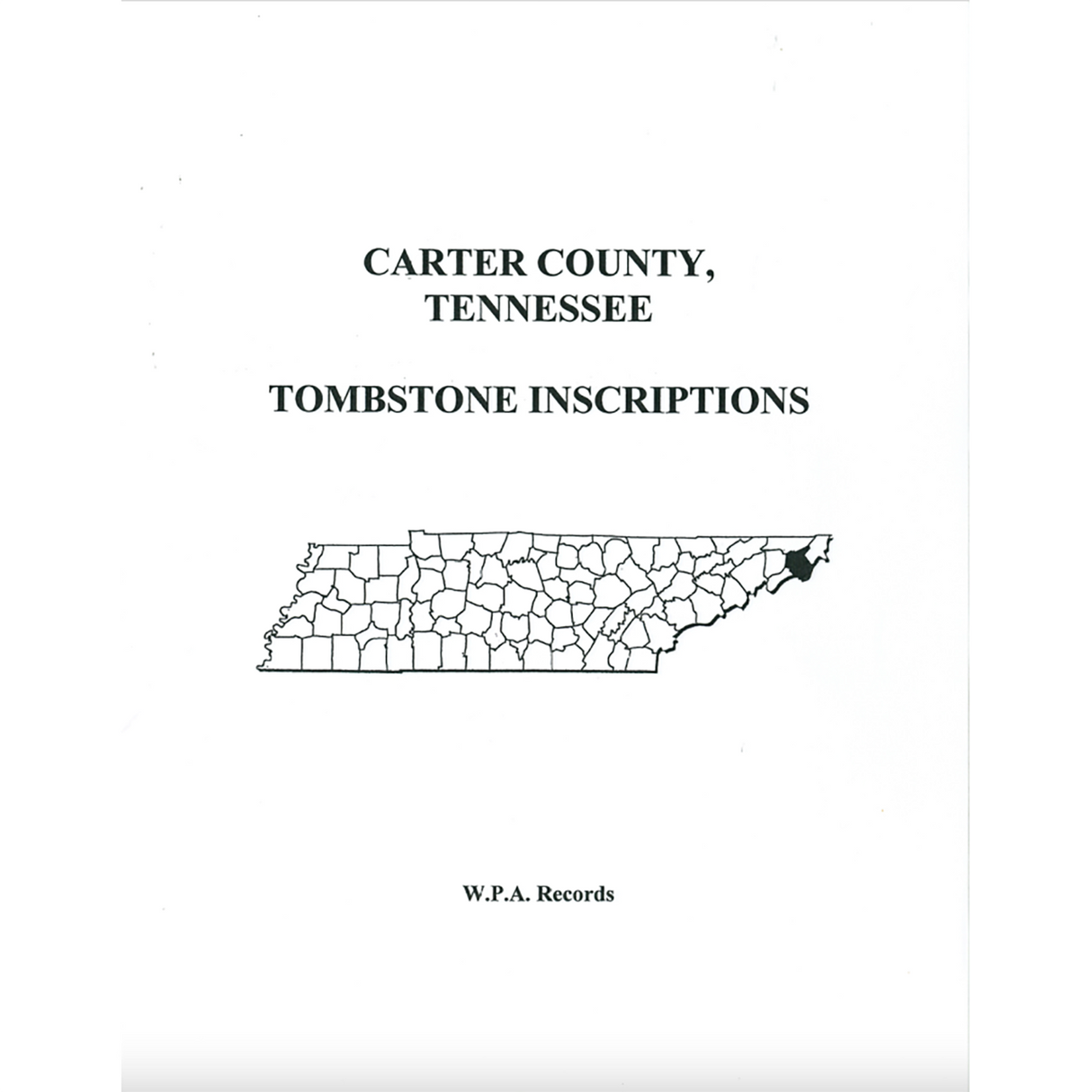 Carter County, Tennessee Tombstone Inscriptions