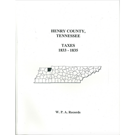 Henry County, Tennessee Taxes, 1833-1835