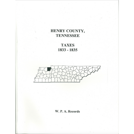 Henry County, Tennessee Taxes, 1833-1835