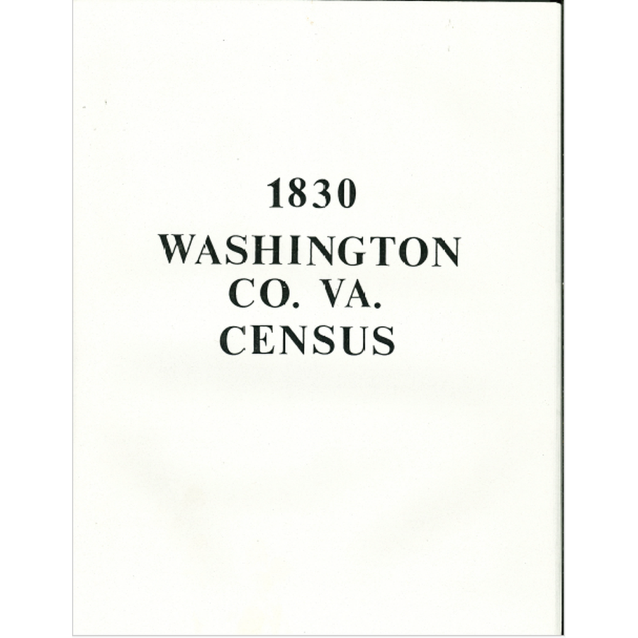 1830 Washington County, Virginia Census