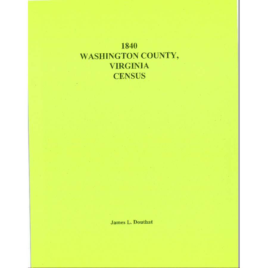 1840 Washington County, Virginia Census