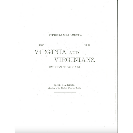 Pittsylvania County, Virginia Biographies