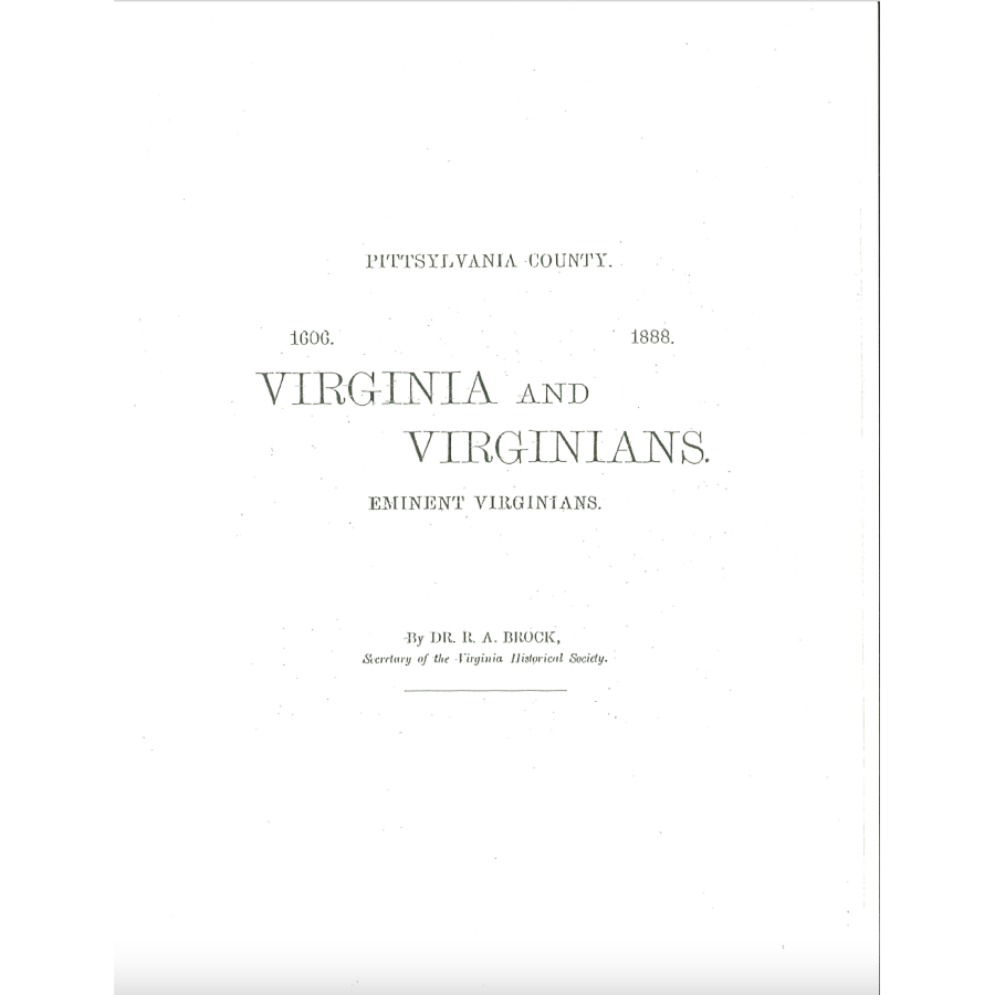 Pittsylvania County, Virginia Biographies