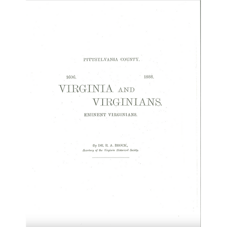Pittsylvania County, Virginia Biographies