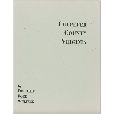 Culpeper County, Virginia Will Book