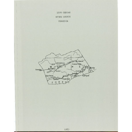 1870 Wythe County, Virginia Census