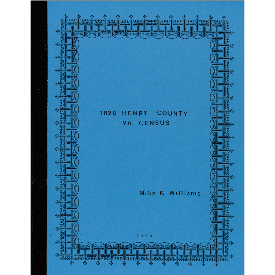 1820 Henry County, Virginia Census