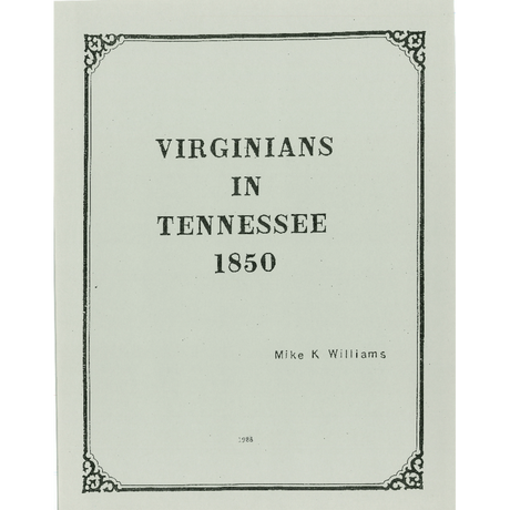 Virginians in Tennessee, 1850