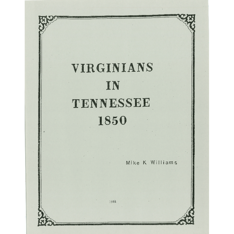 Virginians in Tennessee, 1850